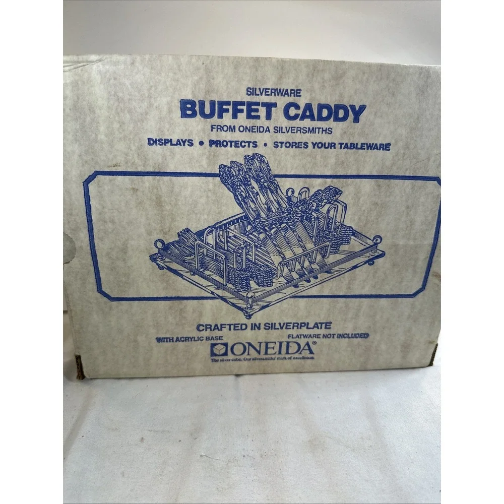 Oneida 70s Silverware Buffet CADDY Silverplated Acrylic Base for Events/Catering